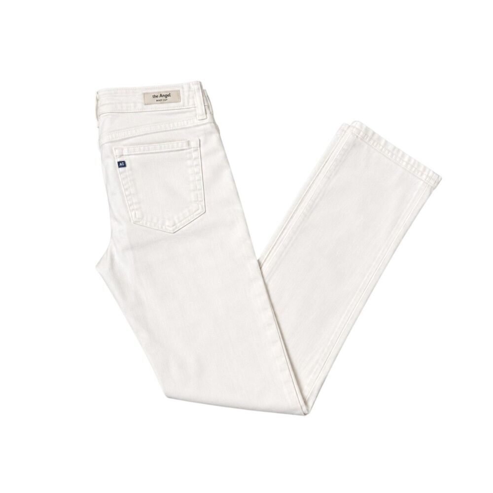 AG Adriano Goldschmied The Angel Boot Cut White Jeans Women’s Low Rise 26x30